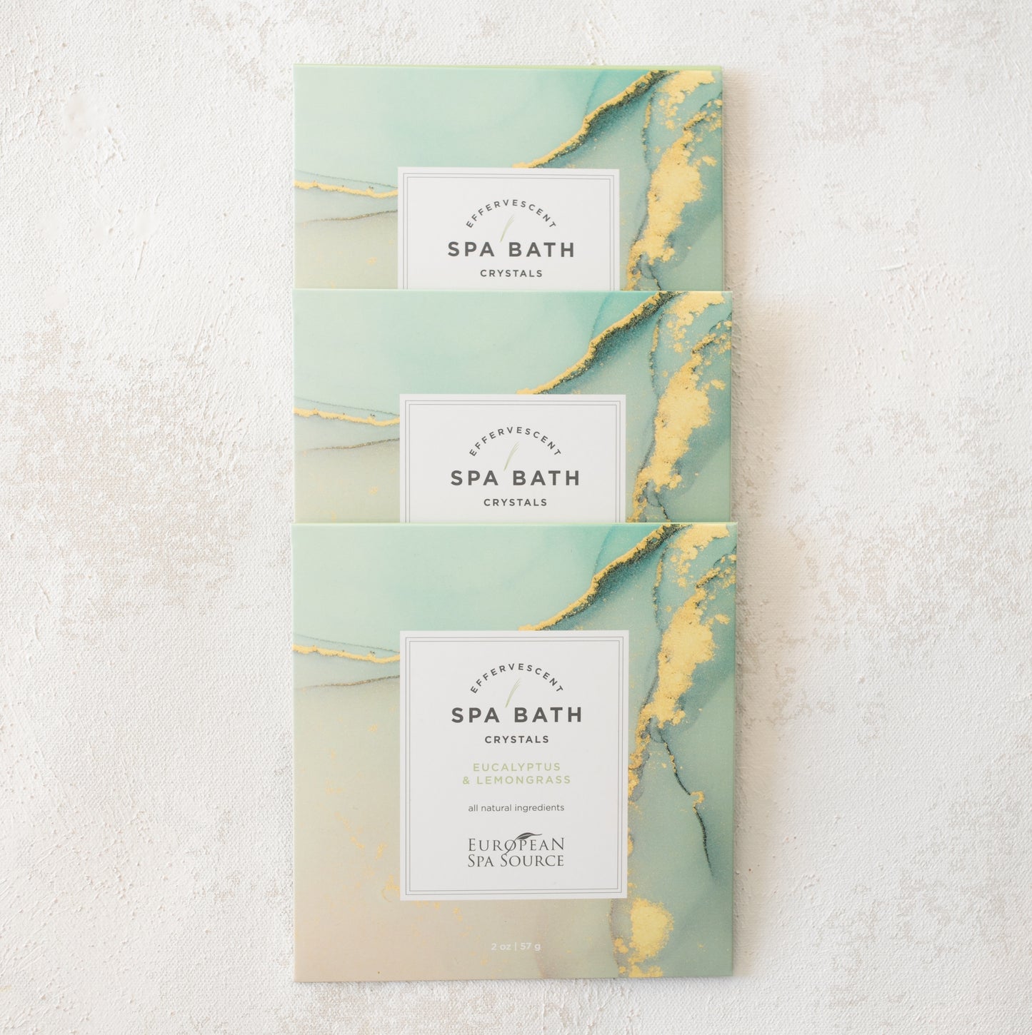 SET OF 12 Eucalyptus + Lemongrass Spa Bath Crystal Set