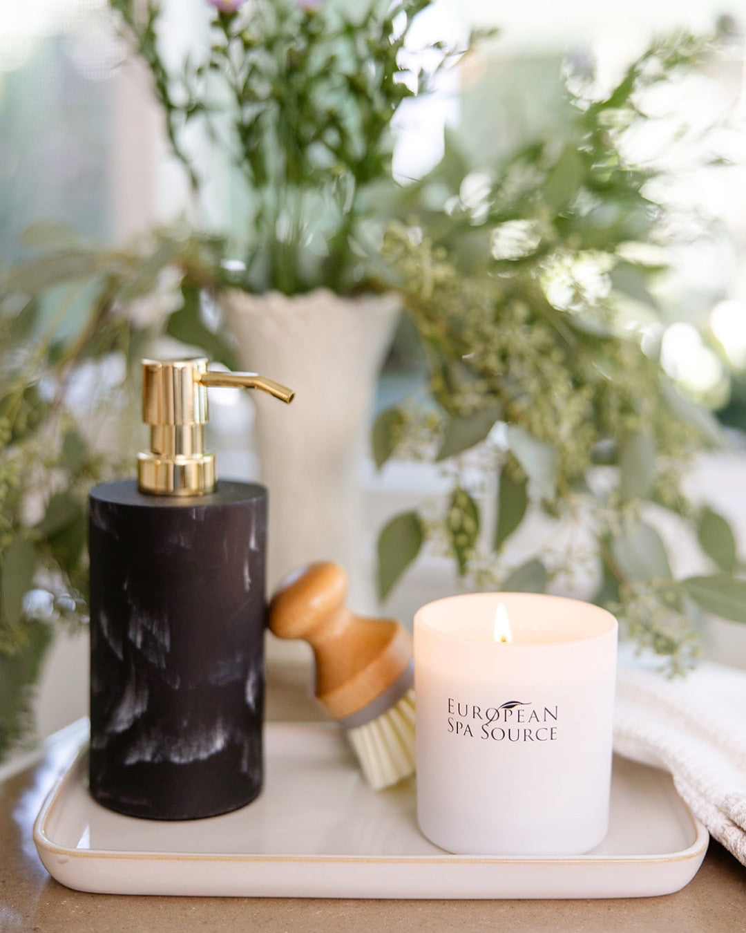 Woodsmoke + Leather Scent, Luxury Candle